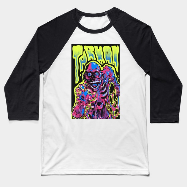 Tarman Return of the Living Dead Art Variant 2 of 4 Baseball T-Shirt by PhilRayArt